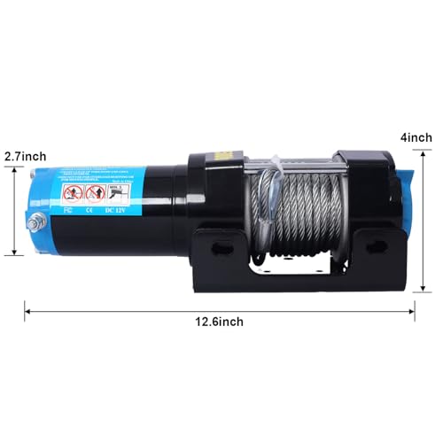 Winch eléctrico 3500lb 12V para ATV/UTV resistente al agua miniatura 2