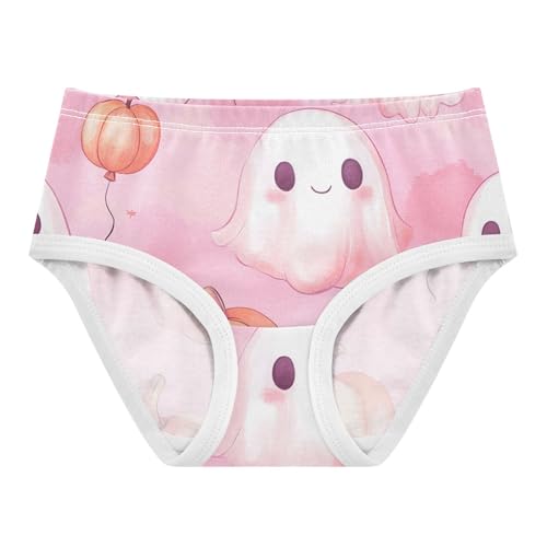 Halloween Cute Ghost Pink Panties for Girl Toddler Underwear Custom Cotton Aesthetic Kids Briefs Undies 2t