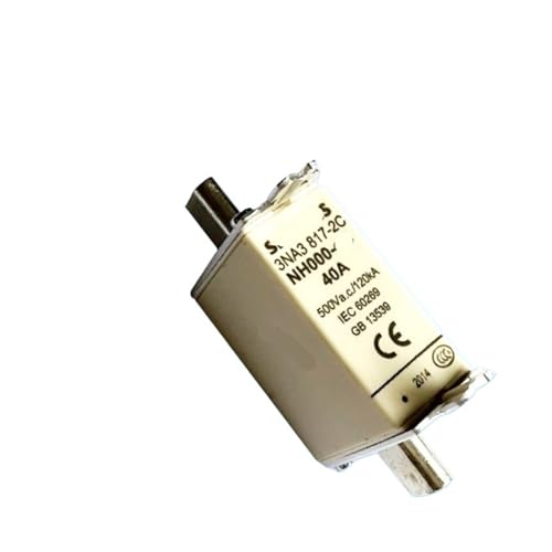 Fusible 3NA3817-2C NH000 40A 500V avec témoin visuel de fusion pour maintenance