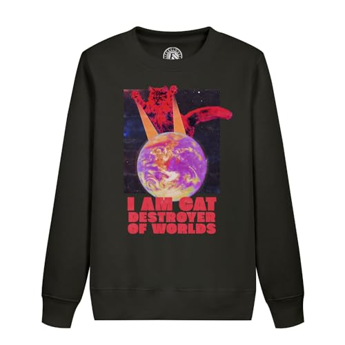 Sweatshirt enfant chat destroyer parodie meme animal et art surréaliste