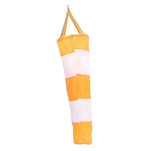 80cm Windsock, Wind Direction Measurement Sock Bag Orange Polyester Windsocks Outdoor Heavy Duty Wind Measurement Bag for Outdoors Airport Farm & Park(Fluorescent)