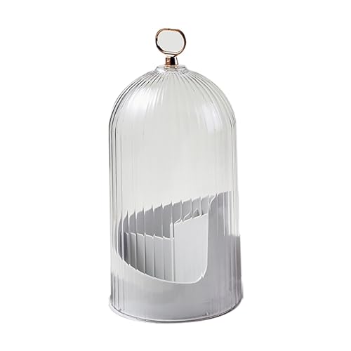 QUINTRA Porta-pennelli da trucco con coperchio, organizzazione per la casa (beige, taglia unica)