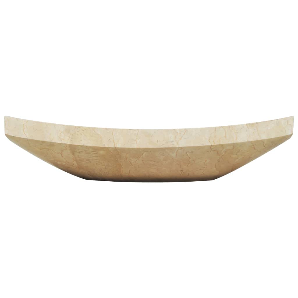 Lavabo de mármol 50 x 35 x 12 cm color crema