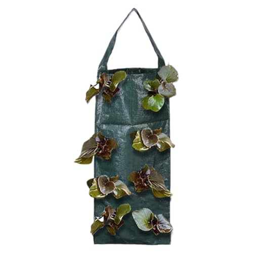 de Cultivo de Flores - Macetas de Plantas de Tela con asa | Jardín Vertical de 8 Agujeros para Crecer Bolsas, macetas Colgantes Transpirables para Valla, balcón, jardinería al Aire Libre, Ahorro
