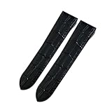 Zustand: ohne Etiketten NKCVEZBW 20 mm 23 mm Leder-Uhrenarmband, kompatibel mit Cartier Santos-Armband for Herren und Damen, weiches Uhrenarmband mit Faltschließe(Black,20MM_NO Buckle)