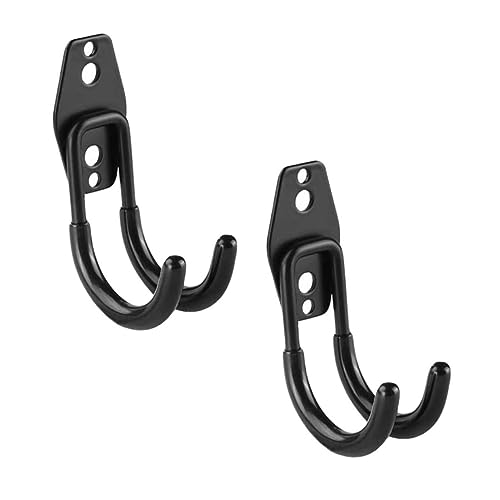 GALPADA 2 piezas Ganchos Metálicos Pesados para Pared de Ganchos de Almacenamiento para Herramientas de Garaje Organizador de Bicicletas y Utensilios Instalación y Alta Capacidad de Carga