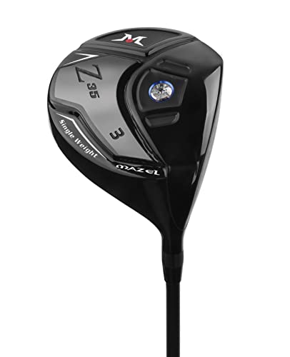 MAZEL Golf Fairway Woods 3, diestros 15 grados (color negro, eje de grafito, flexión regular) Cover