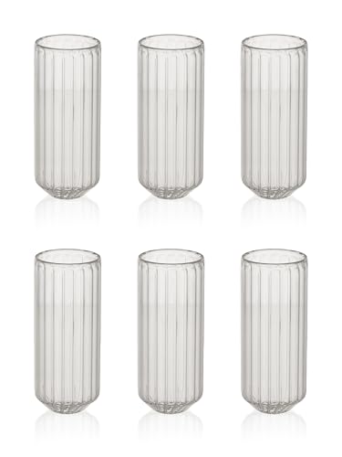 Image of Ripple Wave Highball Glass Pack of 6