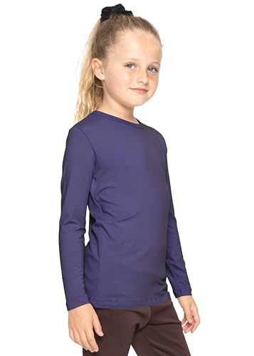 Image of Shirts for Girls Long Sleeve Crew Neck Top, Hoodie or 3 /4 Sleeve Soft Stretch Kids Lightweight Size 2-16
