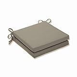 Pillow Perfect Monti Chino Solid Indoor/Outdoor Patio Seat Cushions Plush Fiber Fill, Weather and Fade Resistant, Square Corner - 20