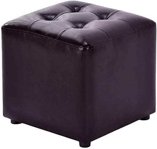 Pouf petit banc en bois massif marron pour un intérieur chaleureux