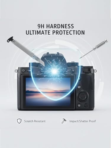 Image of VERTUS Premium Tempered Glass for Canon EOS R50 EOS R8 EOSR50 Camera || Anti Scratch || Edge to Edge Protection || 9H Hardness Ultra HD (Pack of 3)