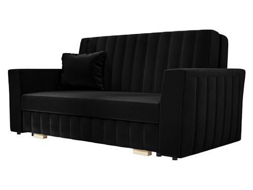Mirjan24 Viva Glam III, Canapé-lit, rembourré 3 places, avec compartiment de lit, coussin et coussins (Kronos 07)