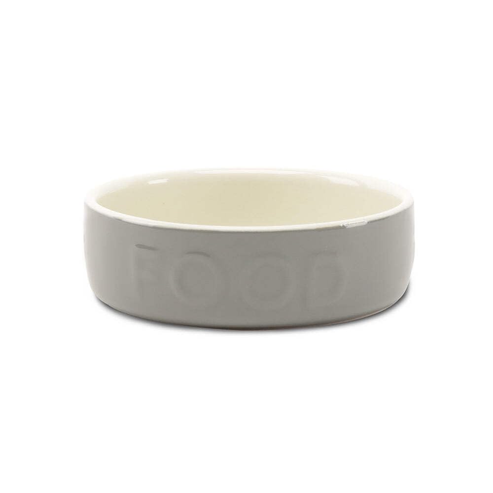 Scruffs Classic Stoneware Pet Food Bowl 15 cm x 15 cm x 5.5 cm Grey