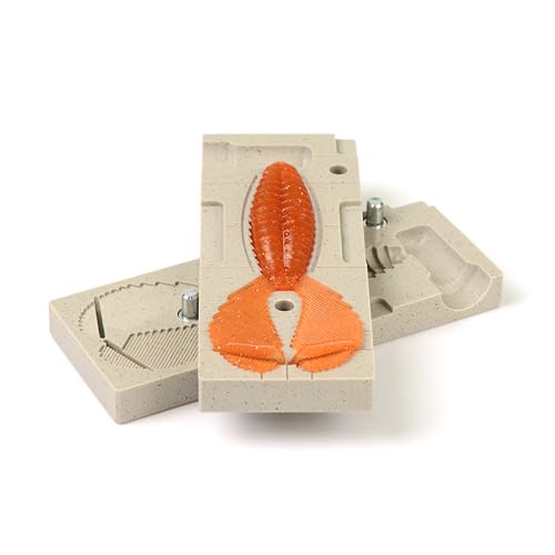 Iscas de plástico macio, moldes de injeção, iscas de pesca, castor picante, 10 cm