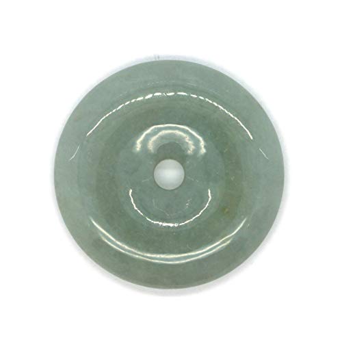 Pendentif en jadéite type A : grand disque de jade à offrir