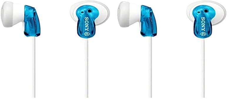 Sony Mdre9Lpl - Auriculares de Botón, Blanco y Azul, 5 (Paquete de 2)