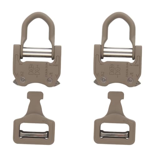 Hebillas en D tácticas de 2.5cm metal negro de liberación rápida para mochilas