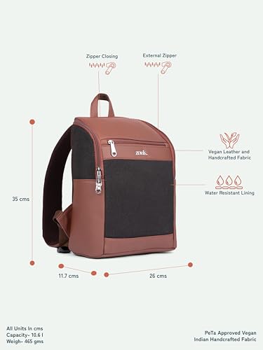 Image of ZOUK Amalia Daypack |Padded Tablet Compartment | Adjustable Straps | Water-Resistant | Men and Women | Daily Use | Lightweight |Smart & Compact |Comfortable & Stylish