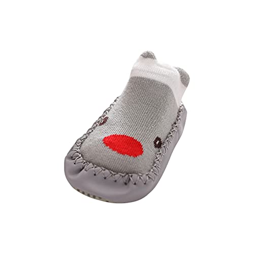 Baby Sock Shoes,Boys Girls Cartoon Shoes First Walking Shoes Non-Slip Socks Kids Floor Shoes White Shoes B3