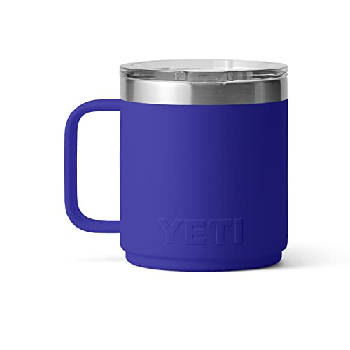 Image of YETI Rambler 10 oz Stackable Mug, Vacuum Insulated, Stainless Steel with MagSlider Lid, Offshore Blue