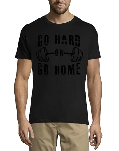 T-shirt musculation homme noir Go Hard Or Go Home pour la salle et le quotidien