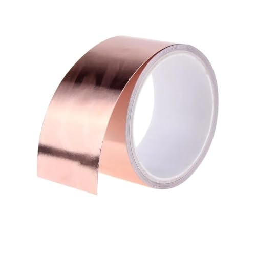 Cinta de lámina de cobre conductora de doble cara, papel de lámina de cobre con blindaje electromagnético de 50mm x 5,5 m, cinta adhesiva de lámina de cobre