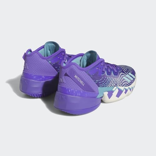 ADIDAS Herren D.O.N. Issue 4 Sneaker, Purple Rush/Off White/Clear Aqua, 42 2/3 EU – Ansicht 6