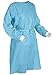 Disposable Protective Isolation Gown with Elastic Cuff,Latex Free,Non-Woven, Fluid Resistant,ONE Size FITS All,(Pack of 10) Blue