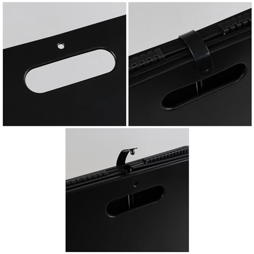 Dehouse 4 Pack Plastic Collapsible Storage Cube Boxes with Handle, Foldable Square Storage Unit Box, Black - Image 3