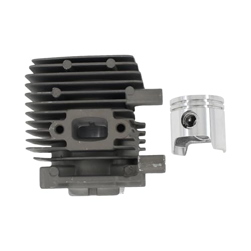 Kolben Zylinder Satz 34mm Zylinderkolben Kolbensatz mit Kolbenring Kolbenbolzen Sicherungsring Zylinderfußdichtung für Stihl BG 85 FS 38 FS 45 FS 55 BG85 FS38 FS45 FS55 Motorsense