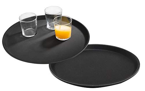 APS Tray Gastro Set di 2, vassoi da Portata Neri,