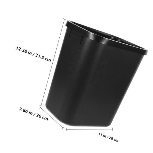 Caneca de basura plástica negra ahorro espacio 15L miniatura 2