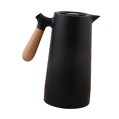 Garneck Pentola Isolata Da 1 Litro Bollitore Termico Manico in Legno Bottiglia Per Mantenere Il Calore Multiuso Per Acqua Tè Succo Senza Base Manico Comodo Salvaspazio