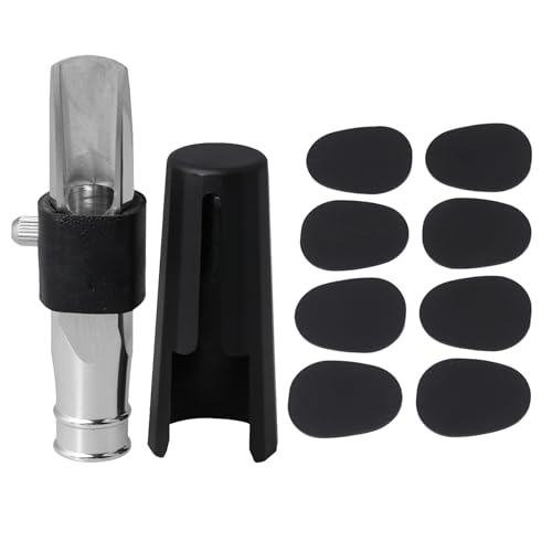 Yibuy 9# Modern Tenor Saxophone Mouthpiece Oval Patches Pads Kits Ligature Cap