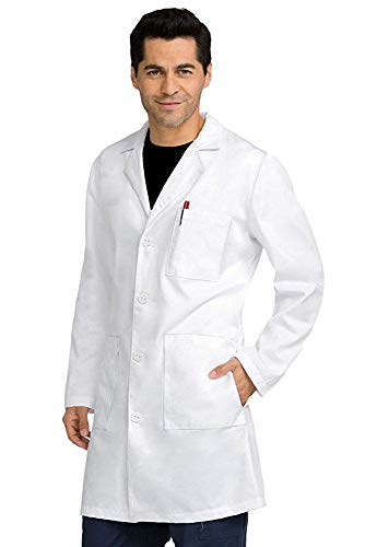Med Couture Men's Mc2 38 inch Lab Coat, White, 42