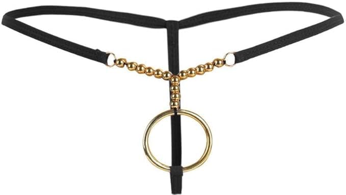 Polyester Spandex Metal Ring G-String Thongs hot and Sexy-image-19