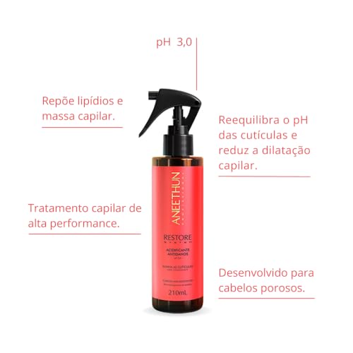 Kit Linha Restore System Shampoo 300mL, Máscara 250g, Finalizador 250g, Acidificante 210ml, Booster