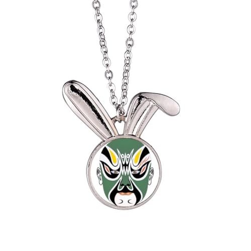 Collier opéra de Pékin lapin Yaguanlou pendentif ethnique