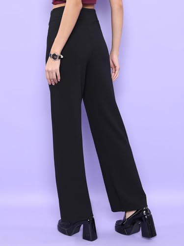 Image of Tokyo Talkies High & Mid Rise Stretchable Flared Trousers | Formal, Casual and All Day wear