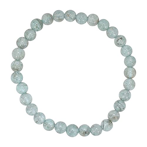 Apatite perles 6mm bracelet en pierre bleue extensible pour homme et femme