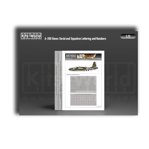 Kits World KWM72-1017 1/72 Douglas A-20 Havoc Squadron Lettering Mask Set (Suitable for All Manufacturers)