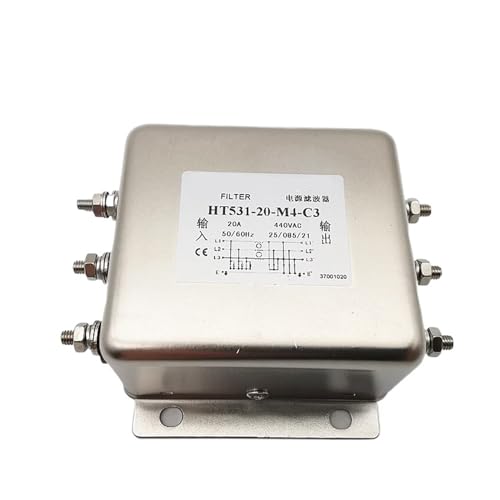 Filtro trifásico HT531-20-M4-C3 380V 20A contra interferencias electromagnéticas