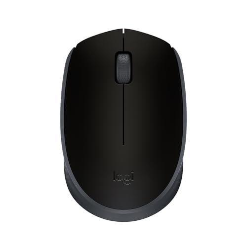 Logitech M170 Wireless Mouse for PC, Mac, Laptop, 2.4 GHz with USB Mini Receiver, Optical Tracking, 12-Months Battery Life, Ambidextrous - Black
