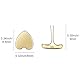 SDFLKAE Pack of 200 Heart-Shaped Pattern Bag Clips, Scrapbooking Brads Round Head Clips, Pattern Clips, Metal Letter Clips, Sealing Clips for Crafts, Embellishments and DIY (Gold)