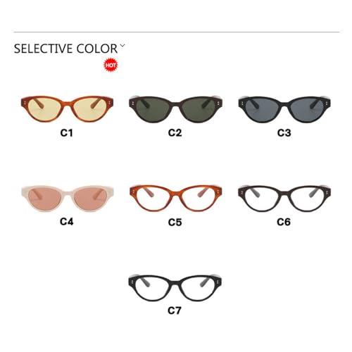 willochra Retro Cat Eye Sunglasses Women Fashion Rivets Candy Color Men Sun Glasses Designer Punk Eyewear UV400 Shades3