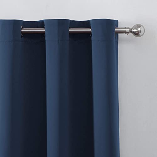 Image of LEMOMO Navy Blue Thermal Blackout Curtains /38 x 63 Inch /Set of 2 Panels Room Darkening Curtains for Bedroom