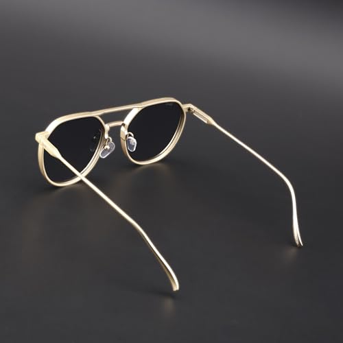 Image of GYNK Trending Round Classic Metal 100% UV Protection Sunlight Blocking Vintage Sunglasses for Men Women Girls