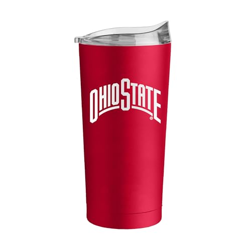 Image of Logo Brands NCAA 20 oz Powder Coat Stainless Tumbler -Double-Wall Insulated Everday Tumbler for Hot or Cold Drinks, High Lip Lid, Team Color