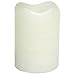 Inglow CGT55400CR06 4-Inch Tall Flameless Rustic Pillar Vanilla Cream Scented Candle with 5-Hour Timer, Cream